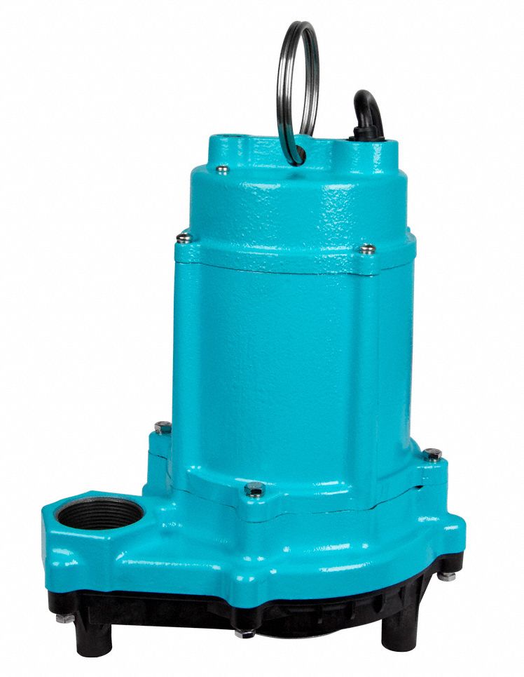 LITTLE GIANT Submersible Sump Pump, 1/3 HP, Cast Iron, 115V AC, No