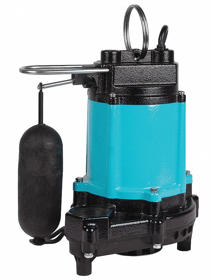 sump pump submersible hp 115vac float vertical iron cast grainger close