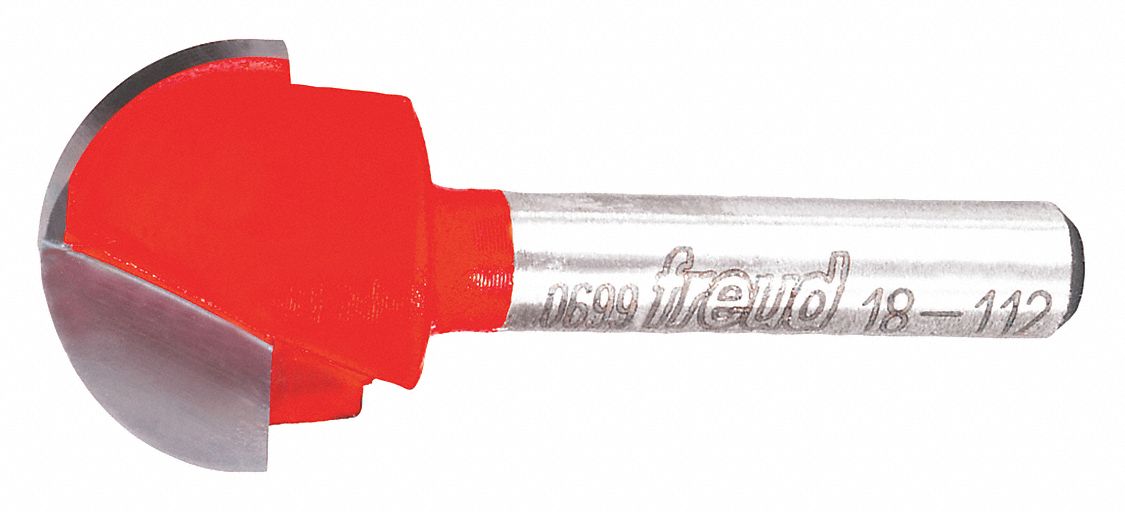 Freud Round Groove Cut Profile Router Bit: Fractional Inch, Carbide, 3  