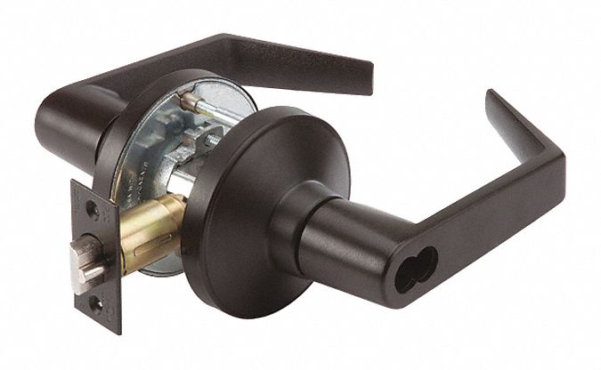 Door Lockset: Classroom Lever Locksets, Bronze, ADA Compliant, LFIC
