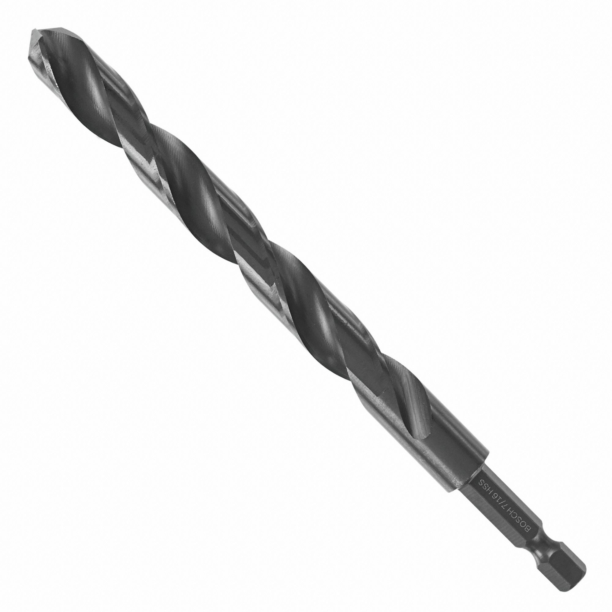 BOSCH Hex Shank Drill Bit 7/16 in Drill Bit Size, 4 in Flute Lg, 1/4