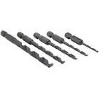 HEX SHANK DRILL SET, ⅛ IN SMALLEST DRILL BIT, ¼ IN LARGEST DRILL BIT SIZE, RIGHT HAND
