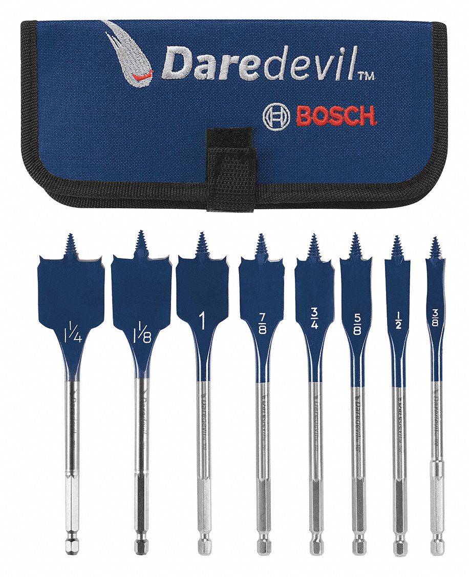 BOSCH SPADE DRILL BIT SET 6 IN LENGTH BRIGHT UNCOATED IN