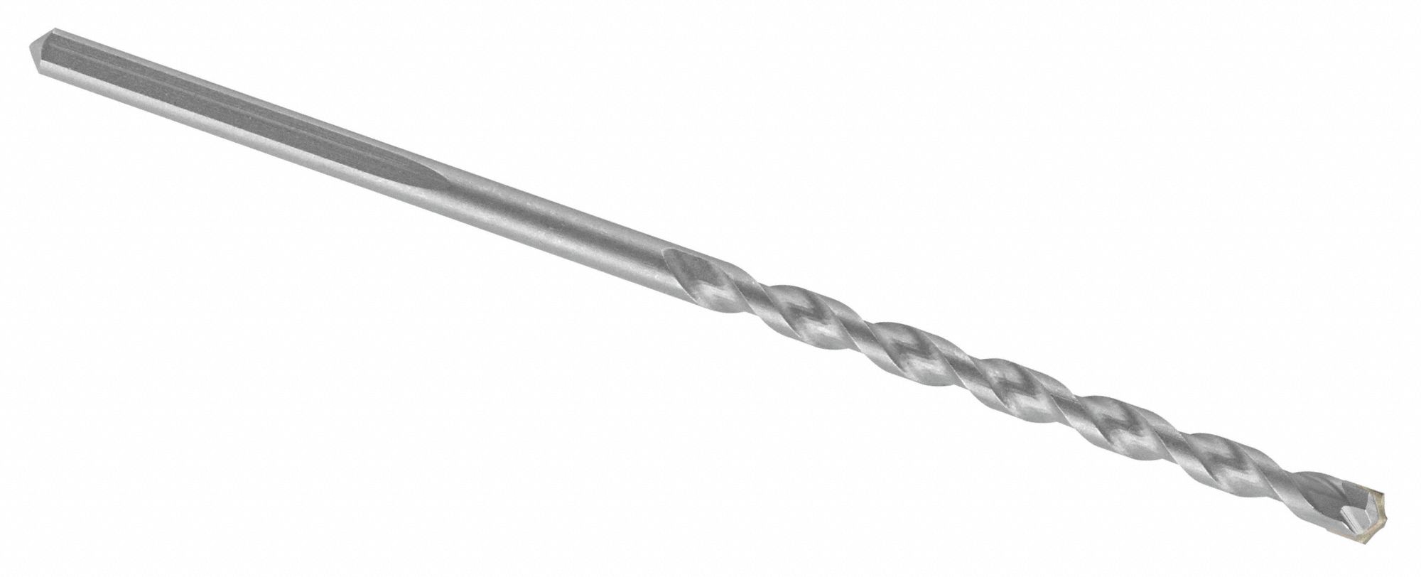 Round Hammer Drill: 7/32 in Drill Bit Size, 4 in Max Drilling Dp, 6 in Overall Lg