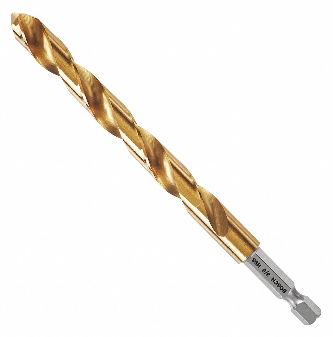 BOSCH Hex Shank Drill Bit, 3/8 in, Drill Bit Point Angle 135°, Drill