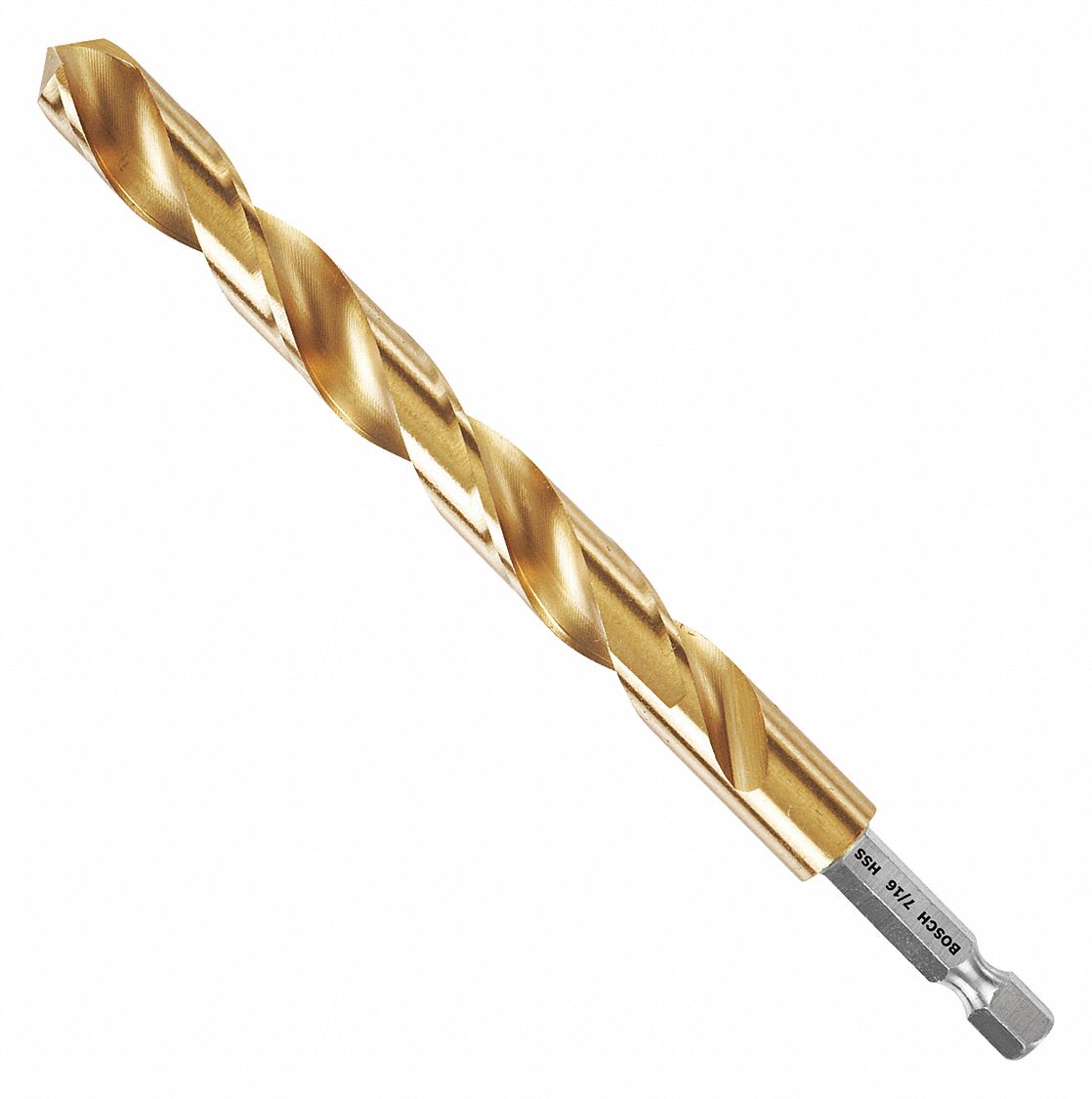 BOSCH Hex Shank Drill Bit, 7/16 in, Drill Bit Point Angle 135°, Drill