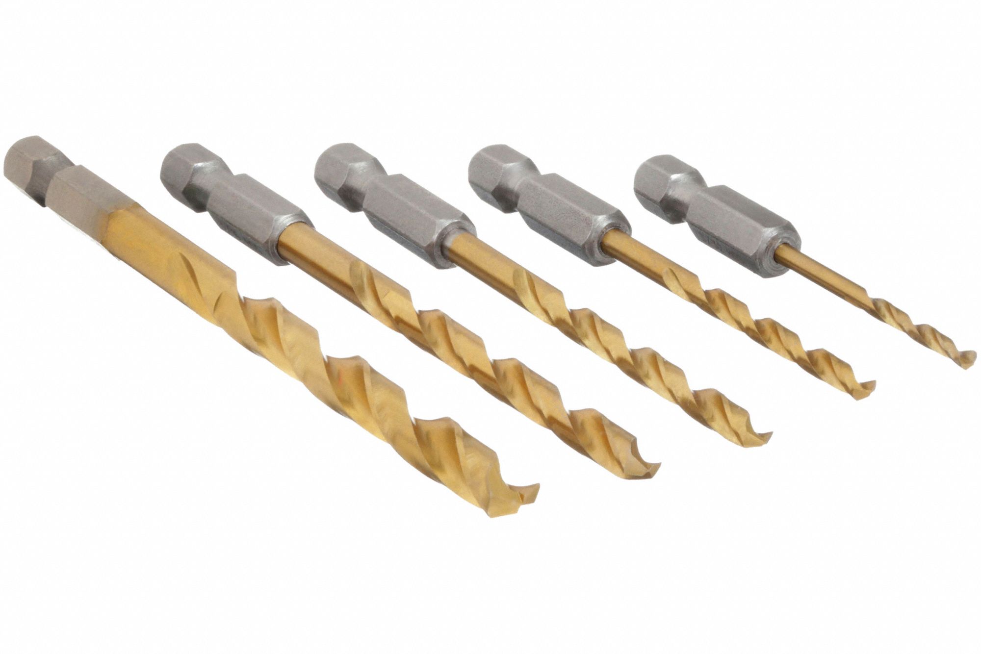 BOSCH HEX SHANK DRILL BIT, 7/32 IN DRILL BIT SIZE, 2¾ IN FLUTE L, ¼ IN SHANK  HEX, TIN - Hex-Shank Drill Bits - BOSTI2141IM