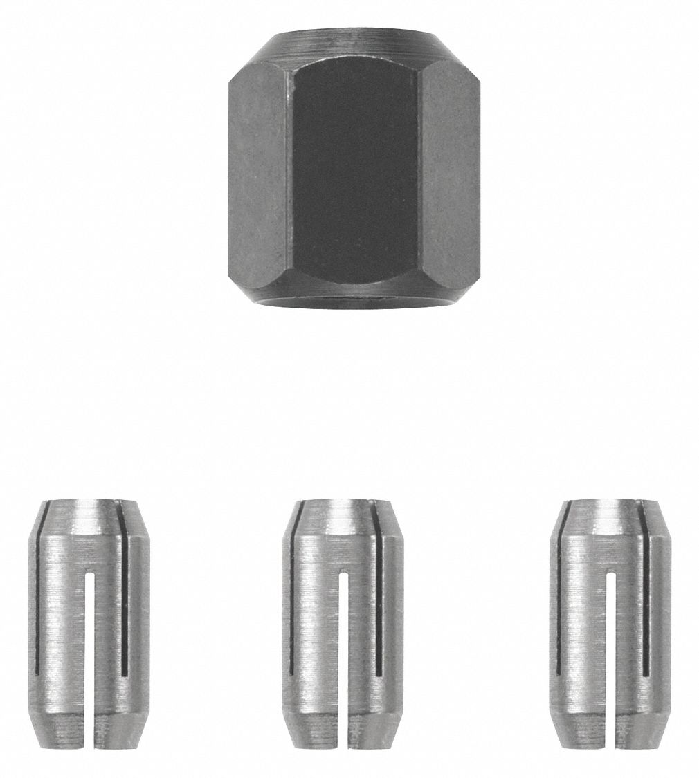 BOSCH Collet Set, XBits(R), Xcores, Zip(R)Bits, Round, Max. Size 1/4 in