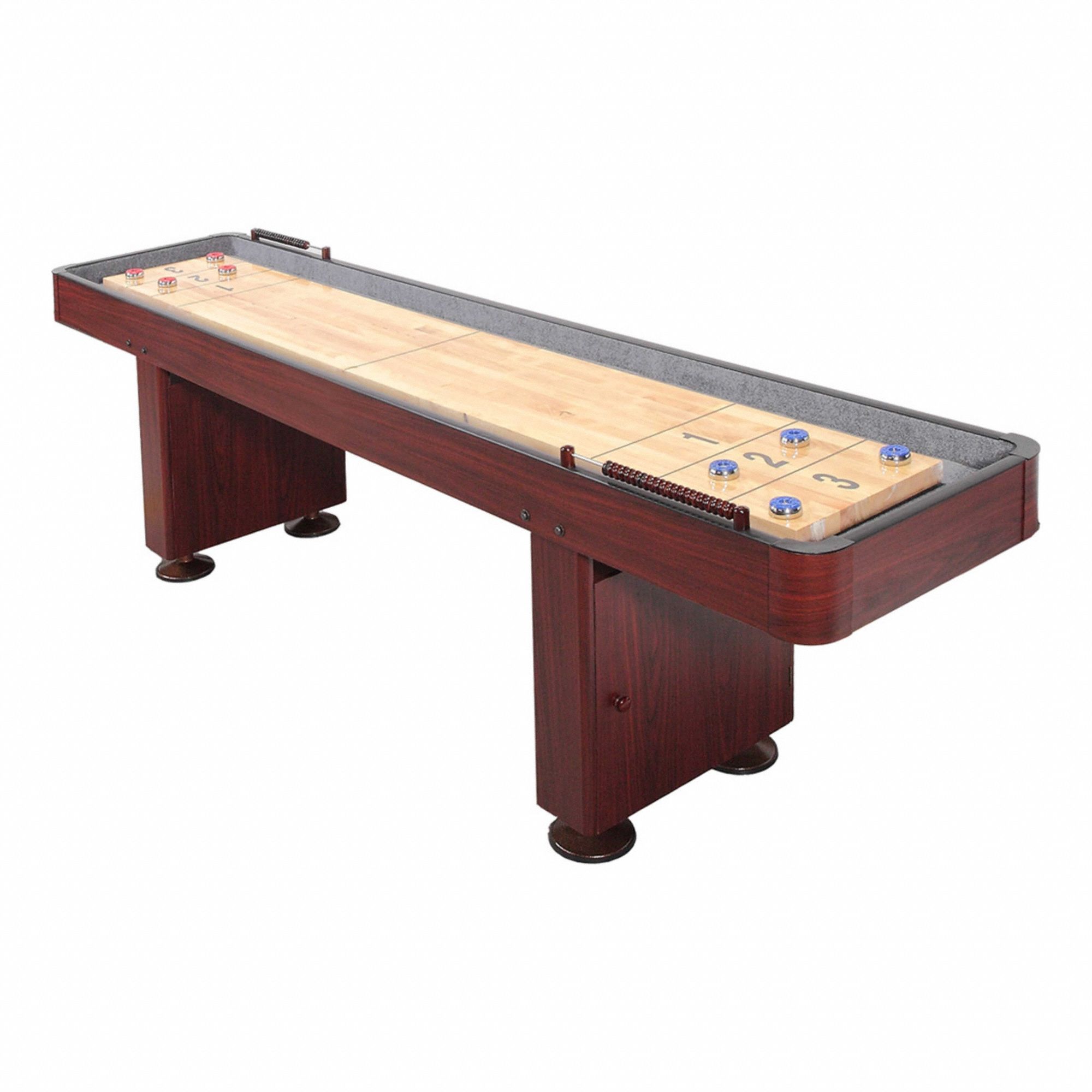 Shuffleboard Table: 108 in Overall Lg, 24 in Overall Wd, 31 in Overall Ht, Butcher Block