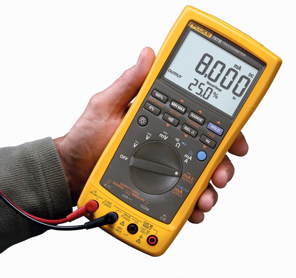 FLUKE FLUKE (R) Fluke787B Series, Full Size Advanced Features, Digital Multimeter 53DN34