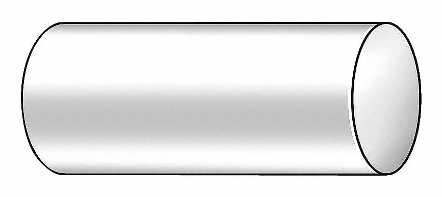 General Purpose 6063 Aluminum Round Rod, 3/8 in Dia. X 8 ft L, Unfinished Finish
