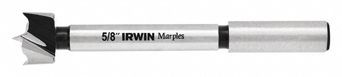 Forstner Bit, Steel, 5/8" x 3-1/2"