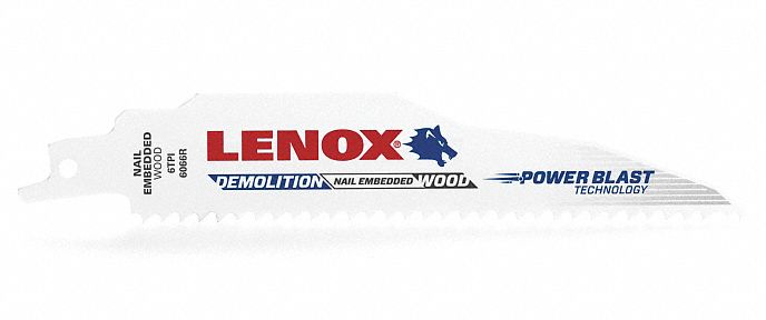 Reciprocating Saw Blade: 6 Teeth per Inch, 6 in Blade Lg, 0.06 in Blade Thick, Bi-Metal, 25 PK