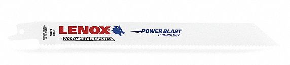 Reciprocating Saw Blade: 10 Teeth per Inch, 8 in Blade Lg, 0.05 in Blade Thick, 50 PK