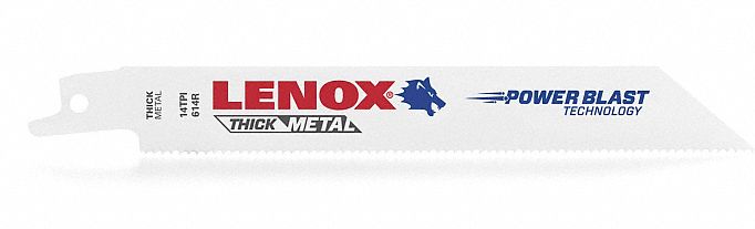 Reciprocating Saw Blade: 14 Teeth per Inch, 6 in Blade Lg, 0.04 in Blade Thick, Steel, 50 PK