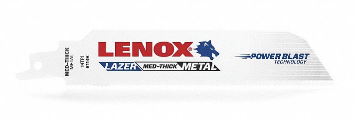 Reciprocating Saw Blade: 14 Teeth per Inch, 6 in Blade Lg, 0.04 in Blade Thick, 50 PK