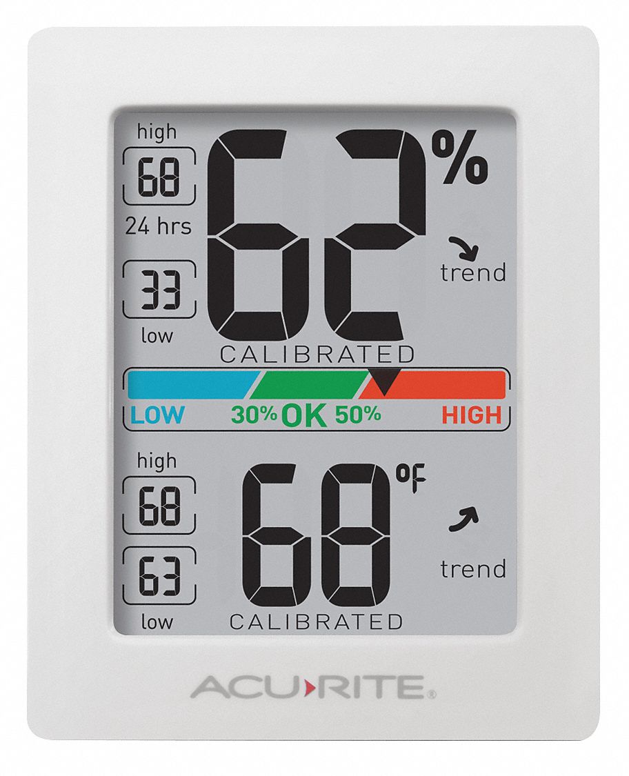 Wireless Weather Station: Indoor, -4° to 158°F/-20° to 70°C, 1% to 99% RH, Humidity, Temp