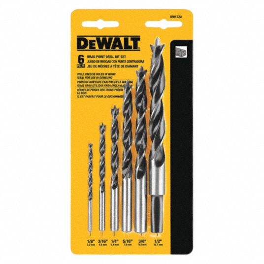 DEWALT 1 8 in 3 16 in 1 4 in 5 16 in 3 8 in 1 2 in Drill Bit Size