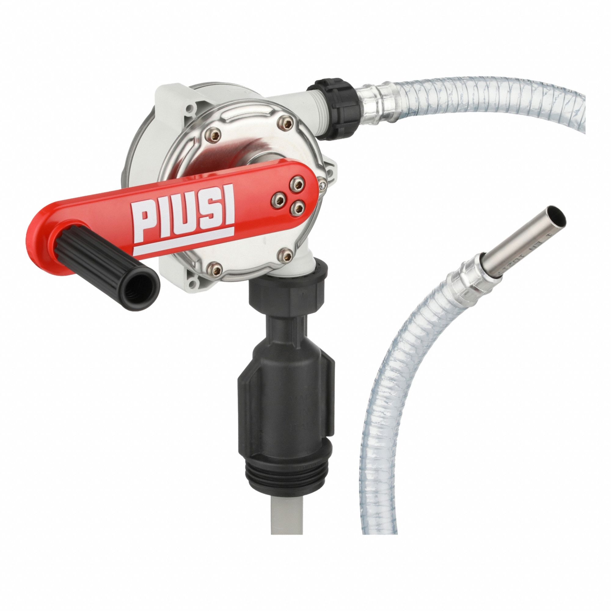 Hand Pump: Rotary, Pump with Hose & Spout, 10.67 oz per stroke, 500 SUS Max. Viscosity, Vane