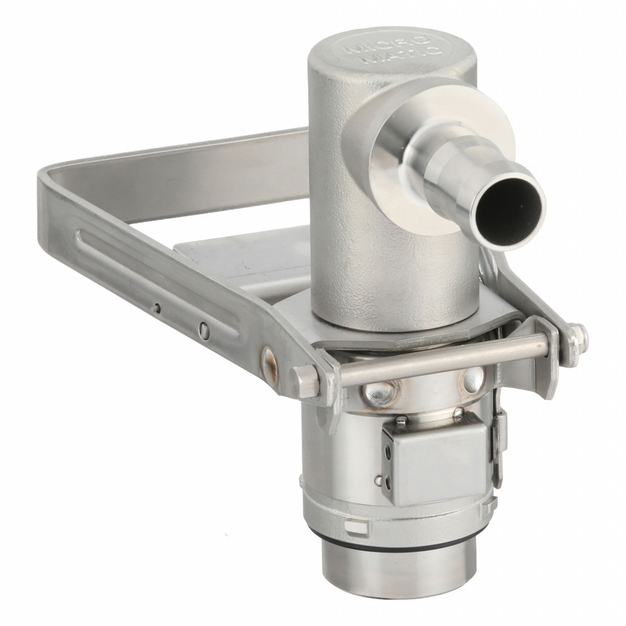 Coupler: Coupling, Stainless Steel, 3/4 in Hose Barb, 90° Outlet Angle, Viton