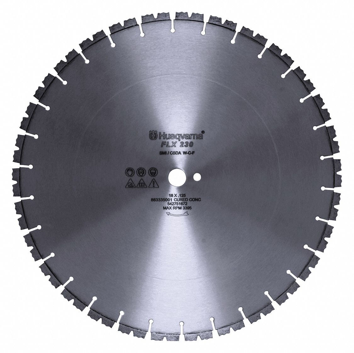 DIAMOND SAW BLADE,24 IN DIA,50 HP,ROUND