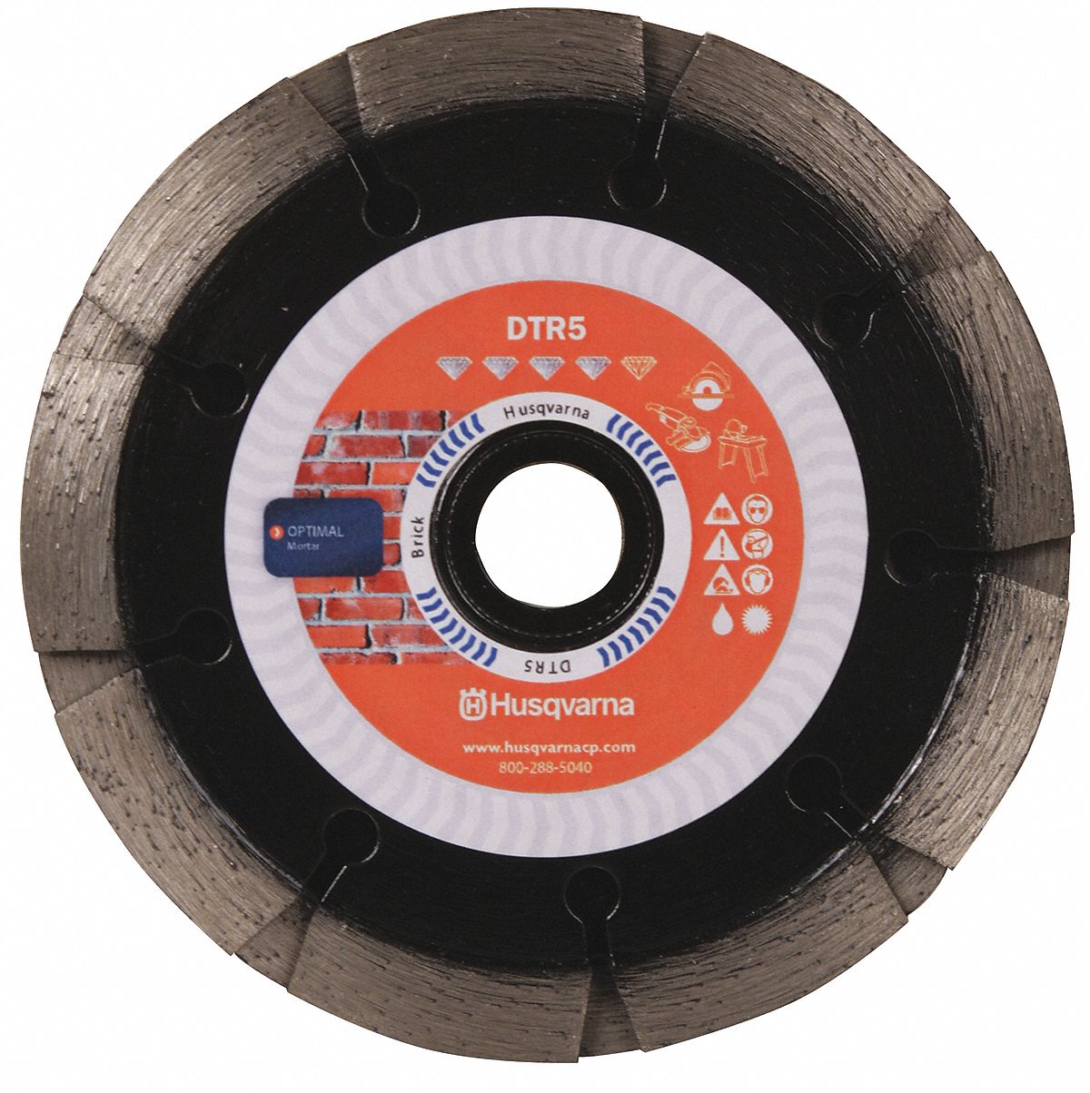 HUSQVARNA Angle Grinders, Diamond Saw Blade, Masonry Materials Cut, 5