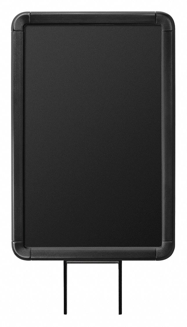 Sign Frame: Black, 7 in Overall Wd