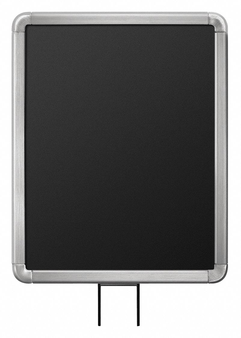 Sign Frame: Silver, 11 in Overall Wd