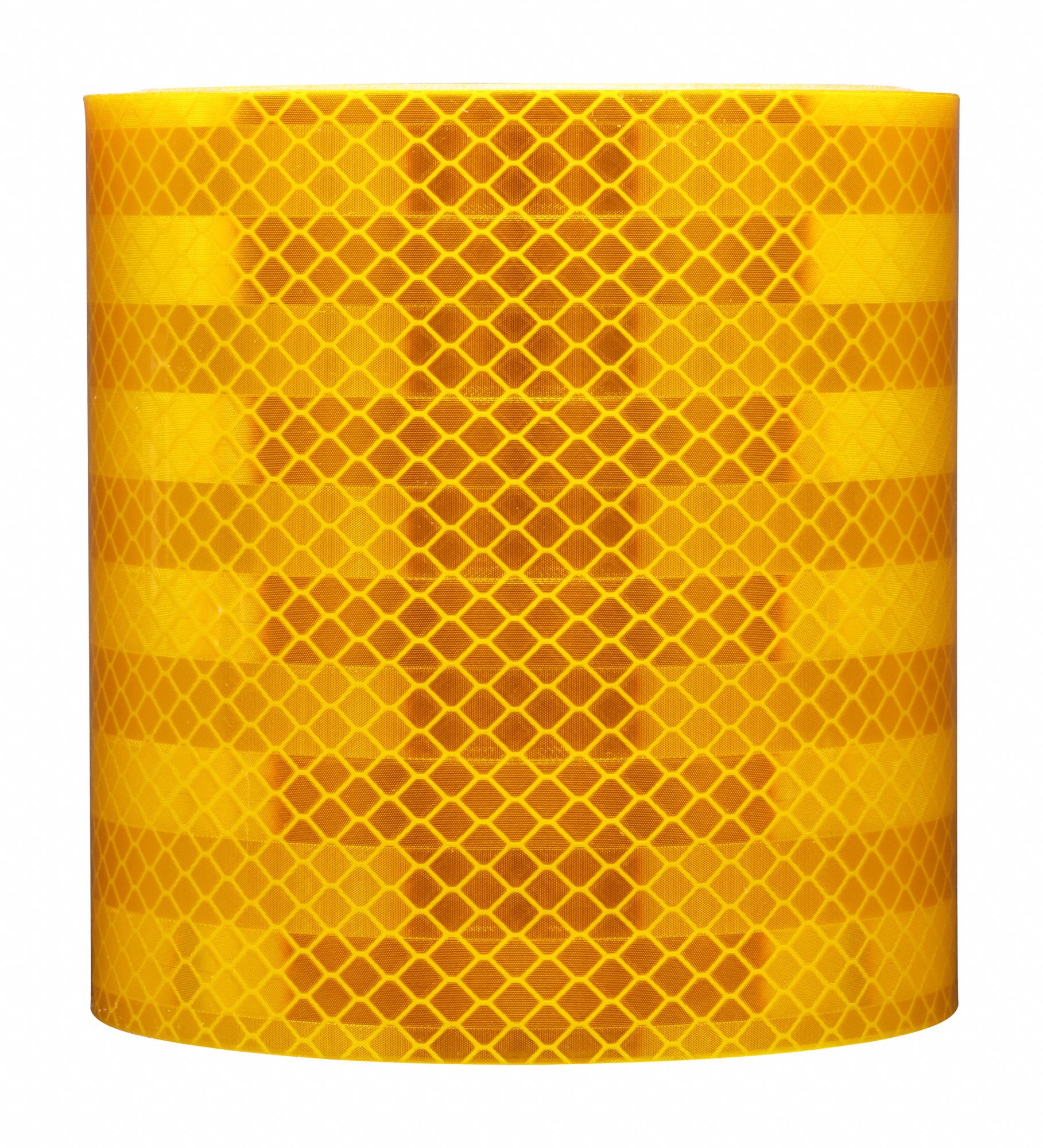 Reflective Tape: School Buses, Yellow, 1 3/4 in Wd, 50 yd Lg, Acrylic