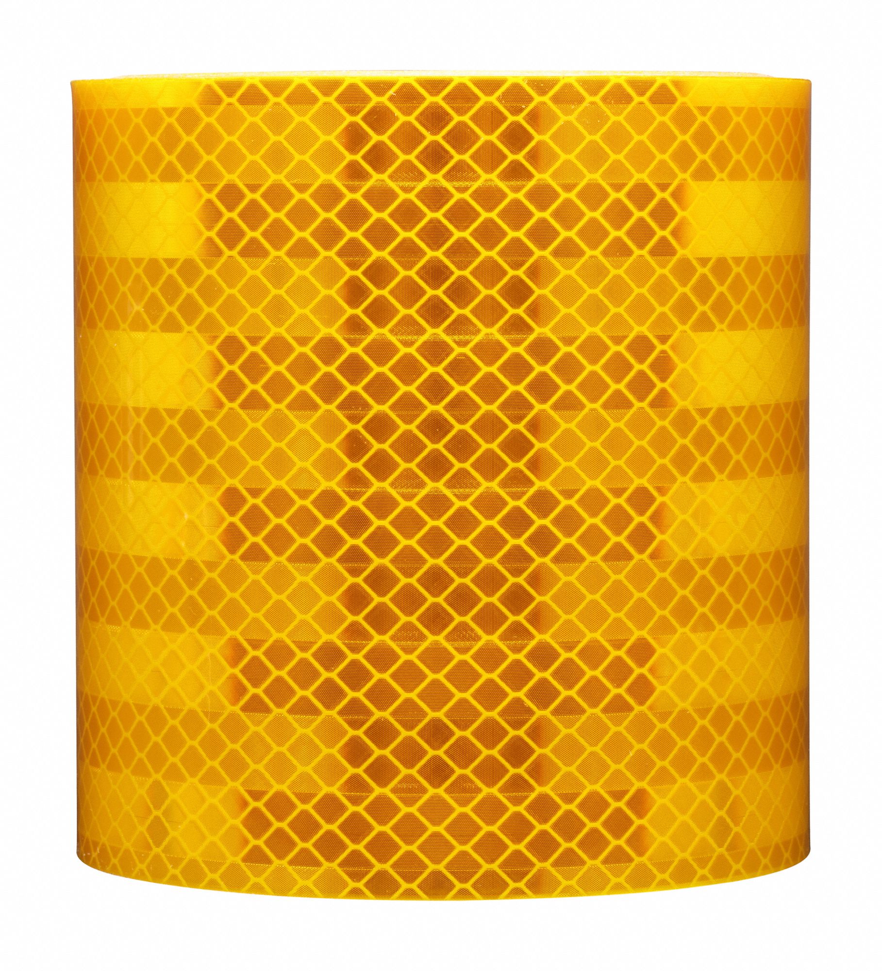 Reflective Tape: School Buses, Yellow, 1 3/4 in Wd, 50 yd Lg, Acrylic