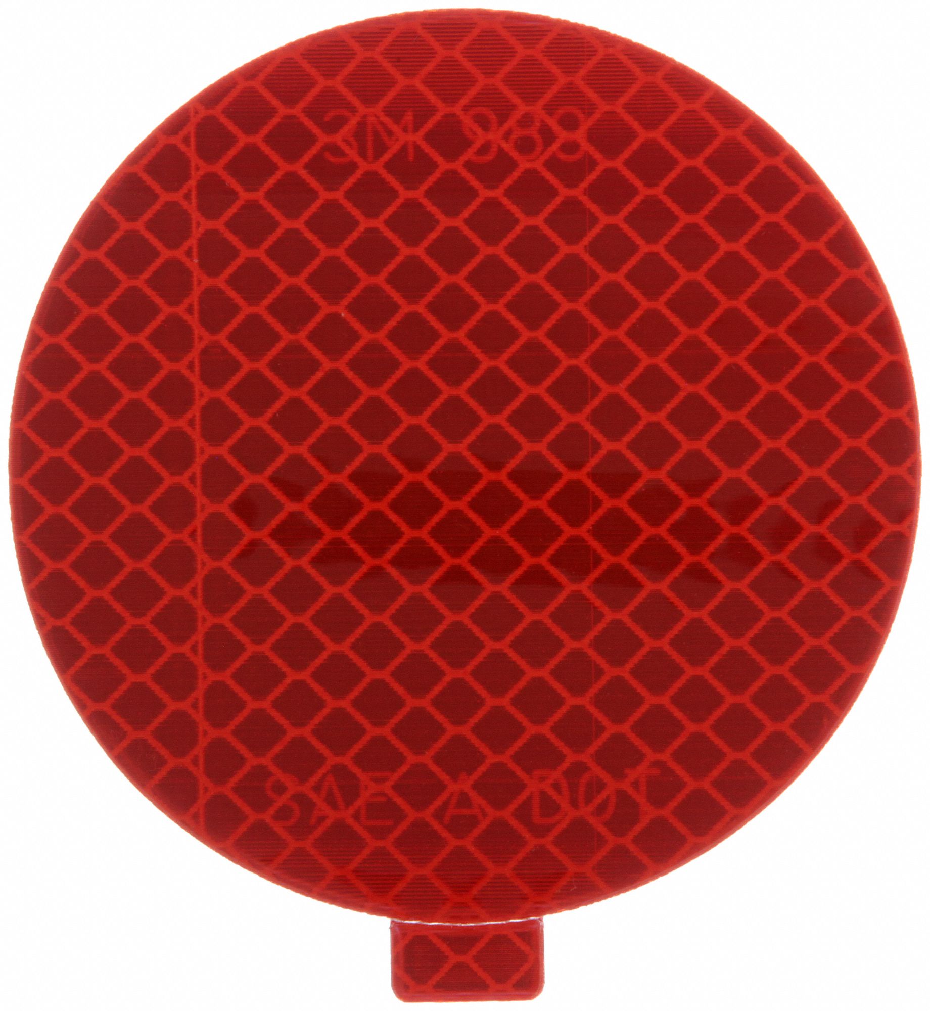 Reflective Tape: Trucks and Trailers, Red, 3 in Wd, 3 in Lg, Acrylic, 50 PK