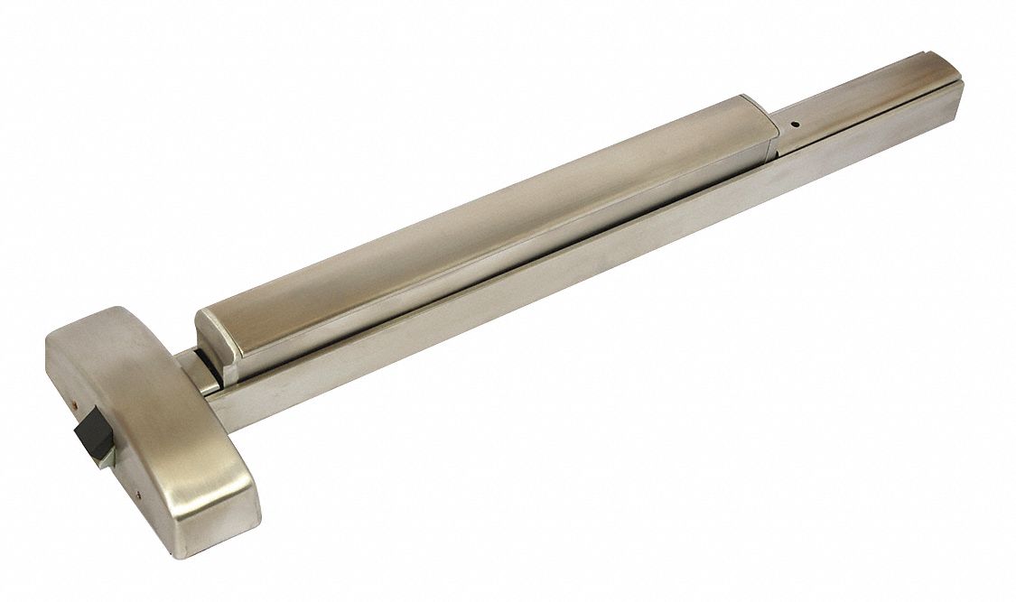 Exit Device: 48 in Max Door Wd, Stainless Steel
