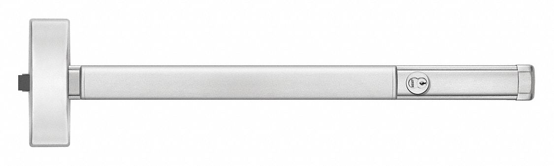 Exit Device: 48 in Max Door Wd, Stainless Steel