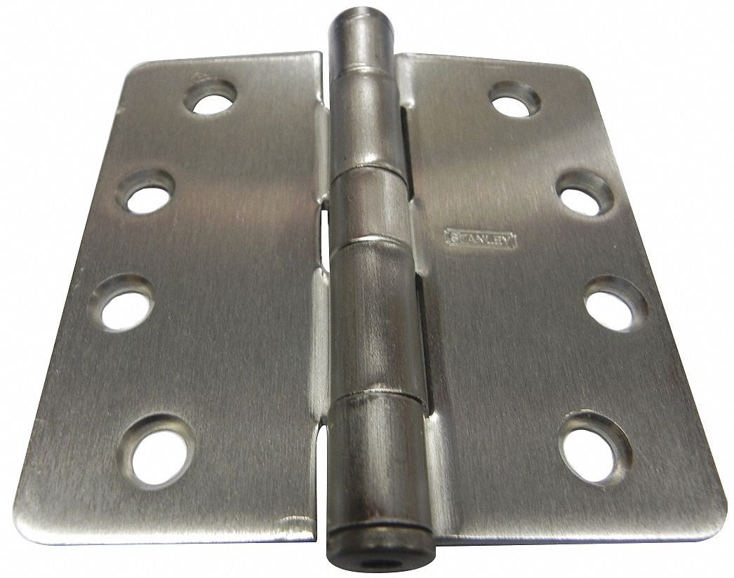 Butt Hinge: Steel, Full Mortise, 2 in Leaf Wd