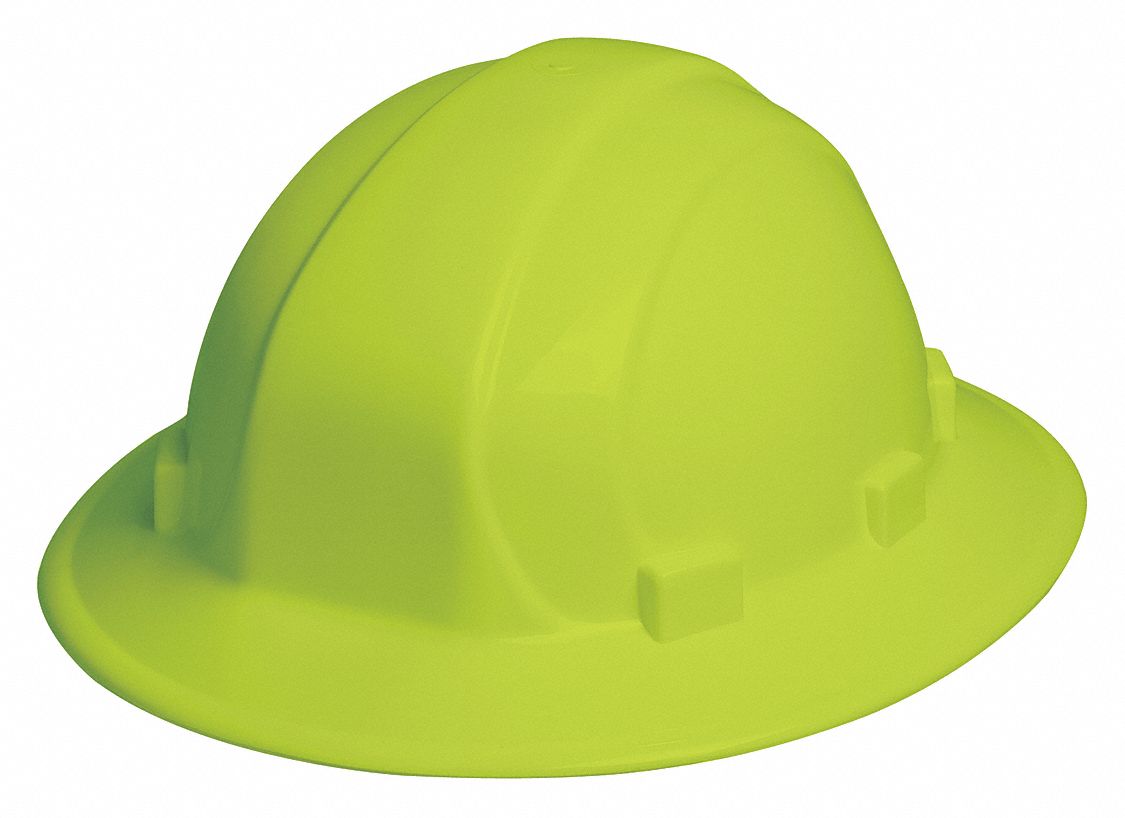 HiVisibility Green, No Graphics, Hard Hat 53EA3819510 Grainger