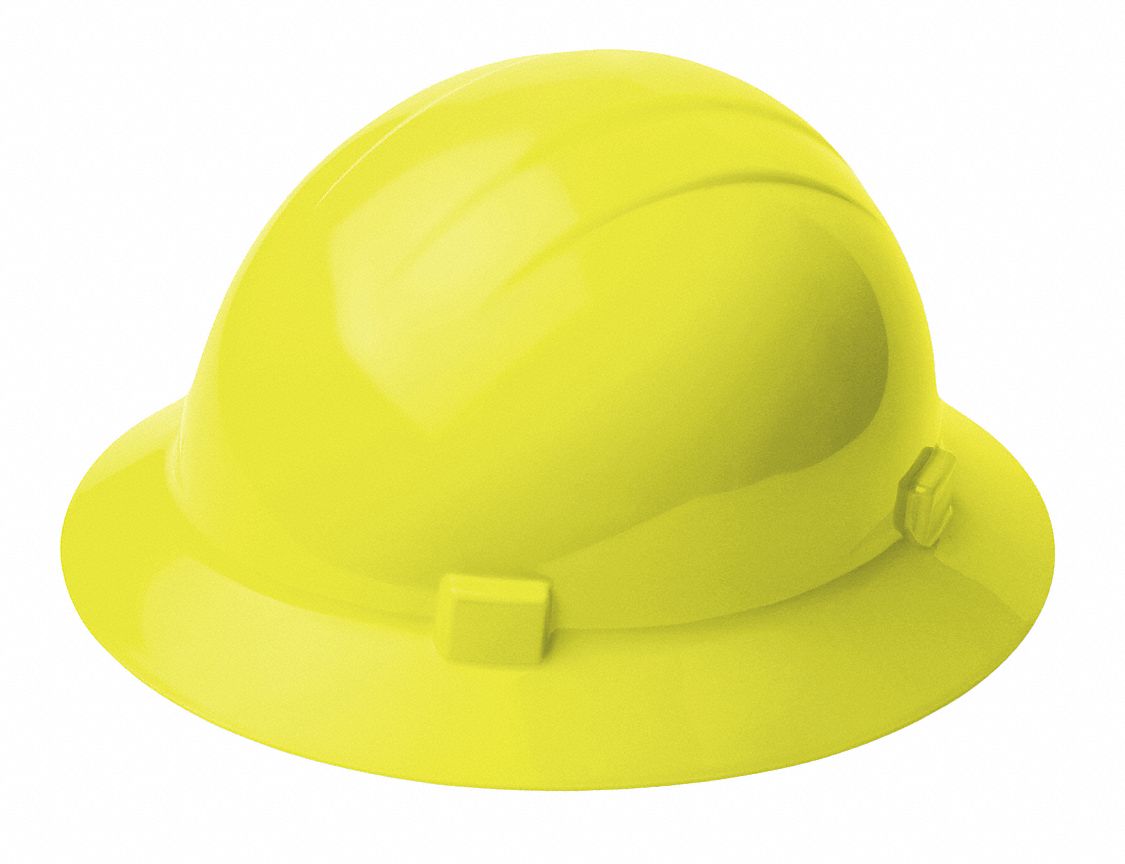 High-Visibility Yellow, No Graphics, Hard Hat - 53EA49|19228 - Grainger