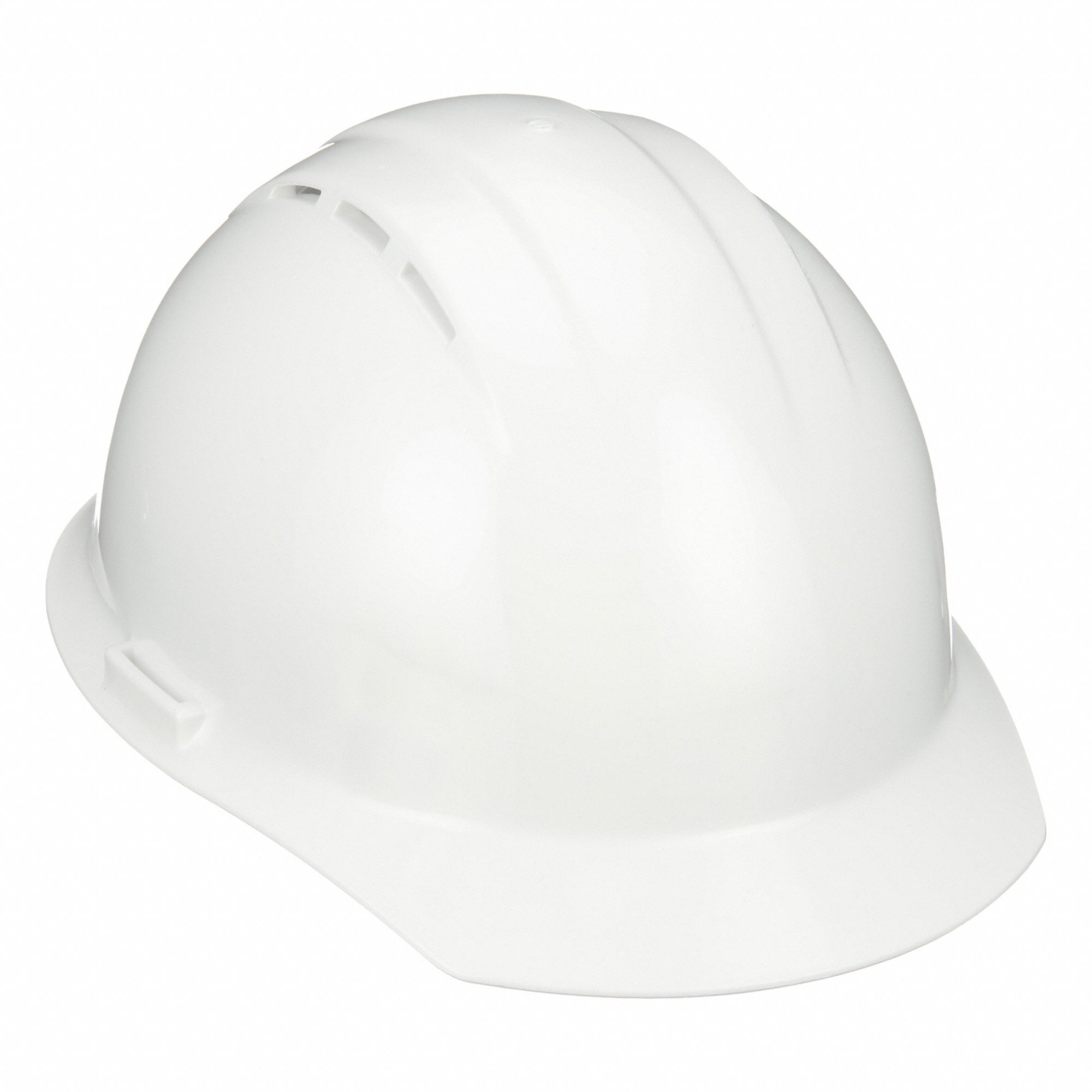 Hard Hat: Type 1, Class C, Vented, White, 4 Point Ratchet, Americana® Vent, Reversible