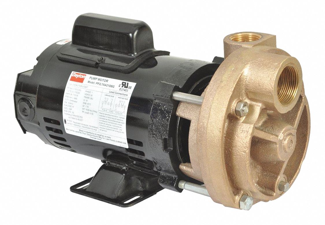 Turbine Pump: 3/4 hp, 115/230V AC, 120 psi Shut Off, Capacitor-Start/Run, 1 Phase