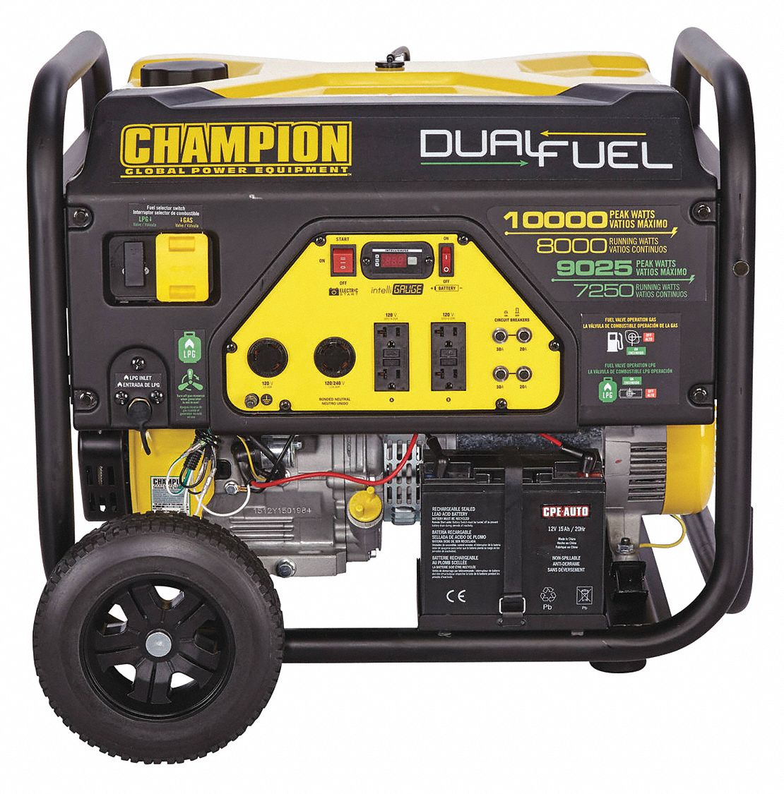 overse det sidste Summen CHAMPION POWER EQUIPMENT Portable Generator, Conventional, Generator Fuel  Type Gasoline/Liquid Propane - 53EC16|100297 - Grainger