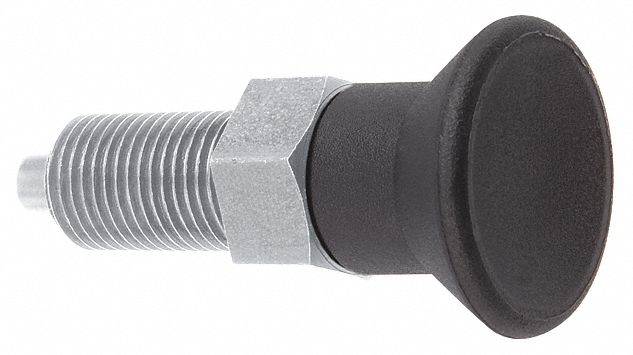 KIPP Spring Plunger: Non-Lockout, Without Locking Nut, Stainless Steel  Body, Stainless Steel Plunger