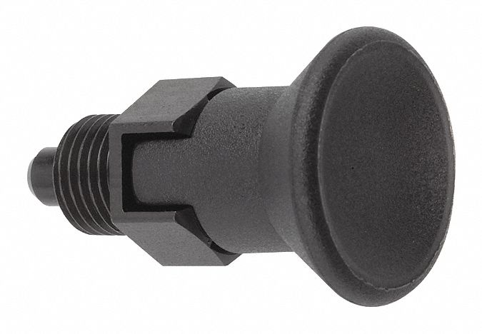 Indexing Plunger: Locking, SS, M10x1 Thread, 5 N to 12 N Nose Force