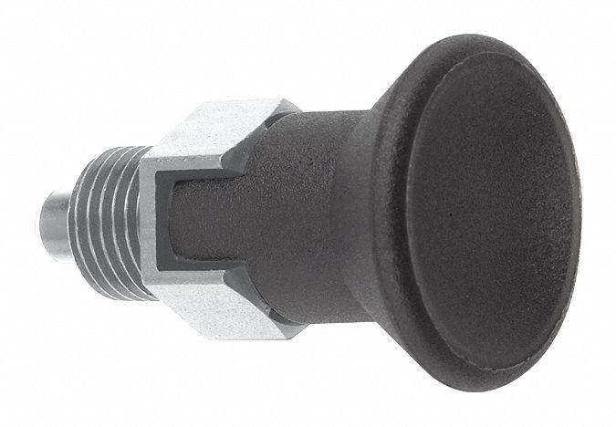 Indexing Plunger: Locking, SS, 1/2"-13 Thread, 6 N to 14 N Nose Force