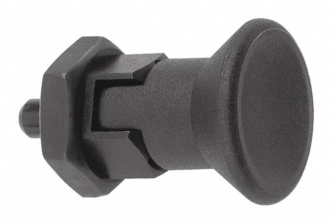 Indexing Plunger: Locking, SS, M10x1 Thread, 5 N to 12 N Nose Force
