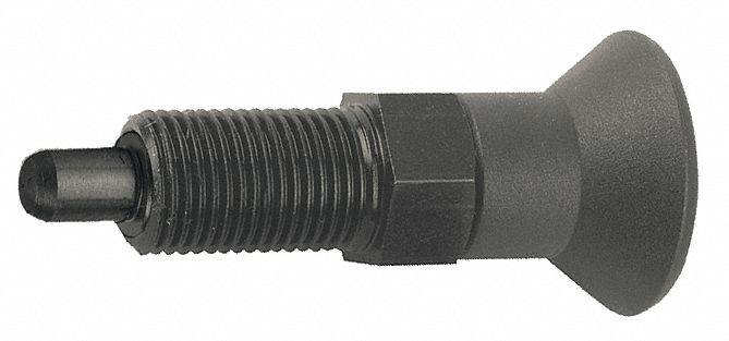 Indexing Plunger: Nonlocking, Steel, 1"-8 Thread, 20 N to 60 N Nose Force
