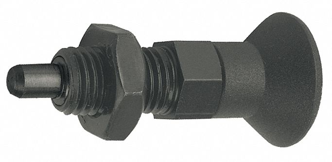 Indexing Plunger: Nonlocking, Steel, 1"-8 Thread, 20 N to 60 N Nose Force