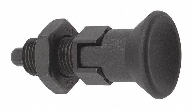 Indexing Plunger: Locking, Steel, 1"-8 Thread, 20 N to 46 N Nose Force