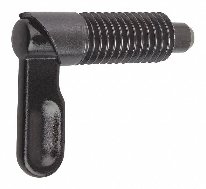 KIPP Spring Plunger M16 Thread Size, 32.00mm Thread Lg, Steel, 8.00mm