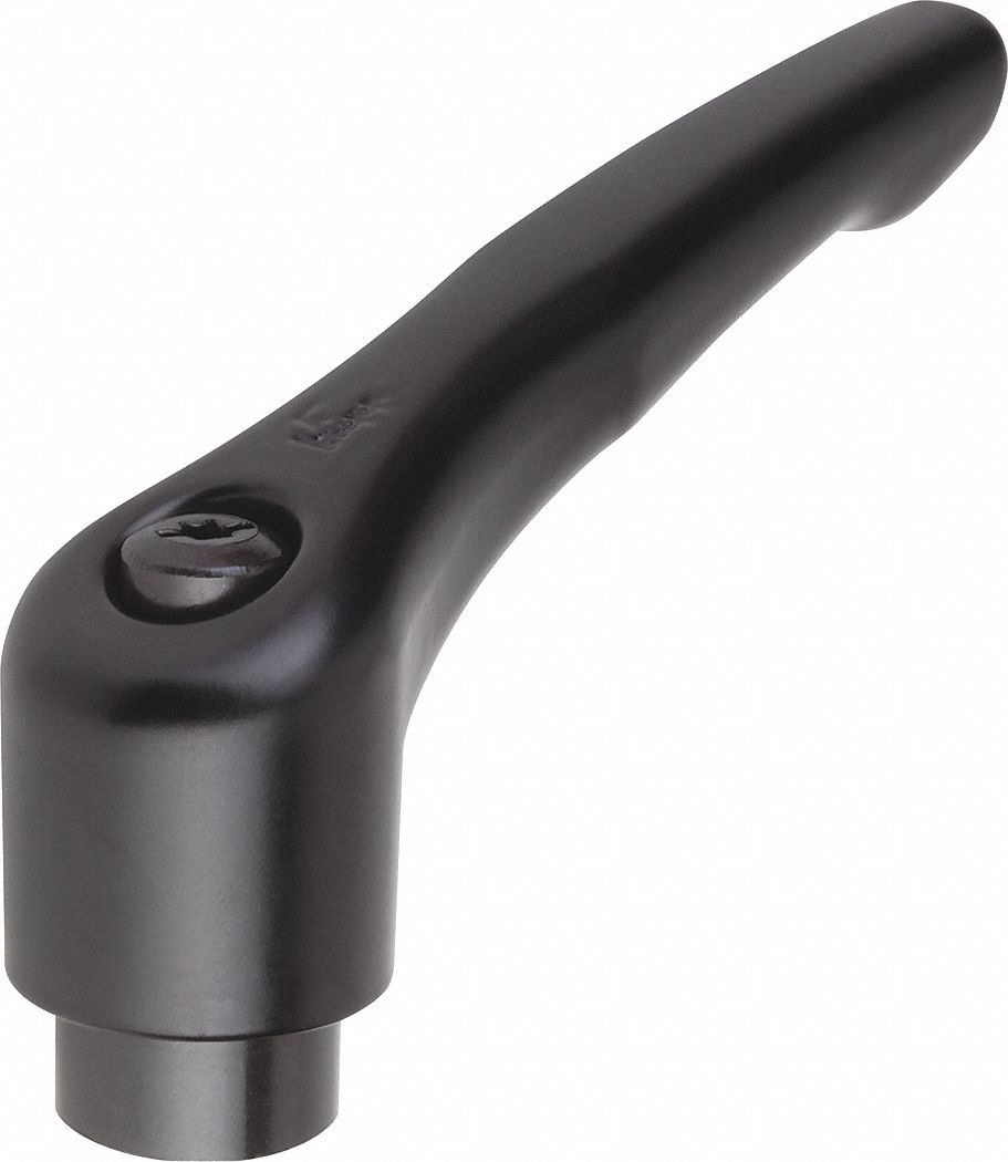 KIPP Adjustable Handle, Internal Threads, Teardrop, Black, Zinc, Thread ...