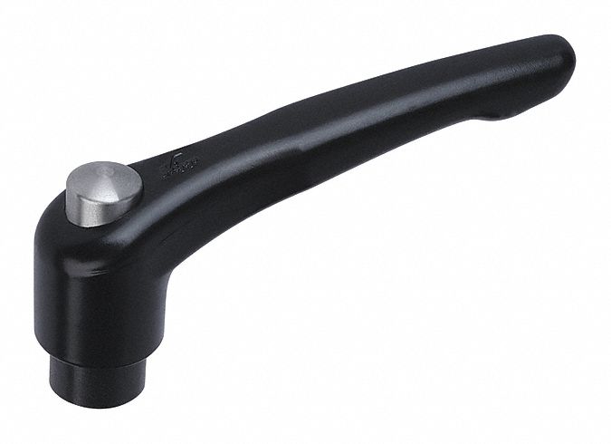 Adjustable Handle: Zinc w/ Steel Thread, 1/4"-20 Thread, 12 mm Thread Lg, 65 mm Lg