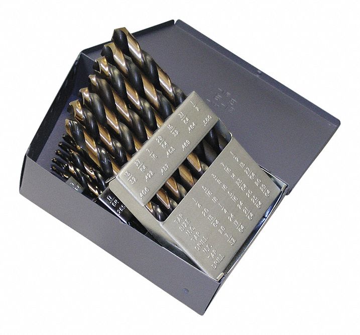 CLELINE Jobber Drill Bit Set, Number of Drill Bits 29, Drill Bit Point Angle 135 ° 53FP23